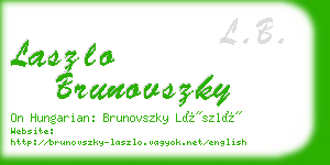 laszlo brunovszky business card